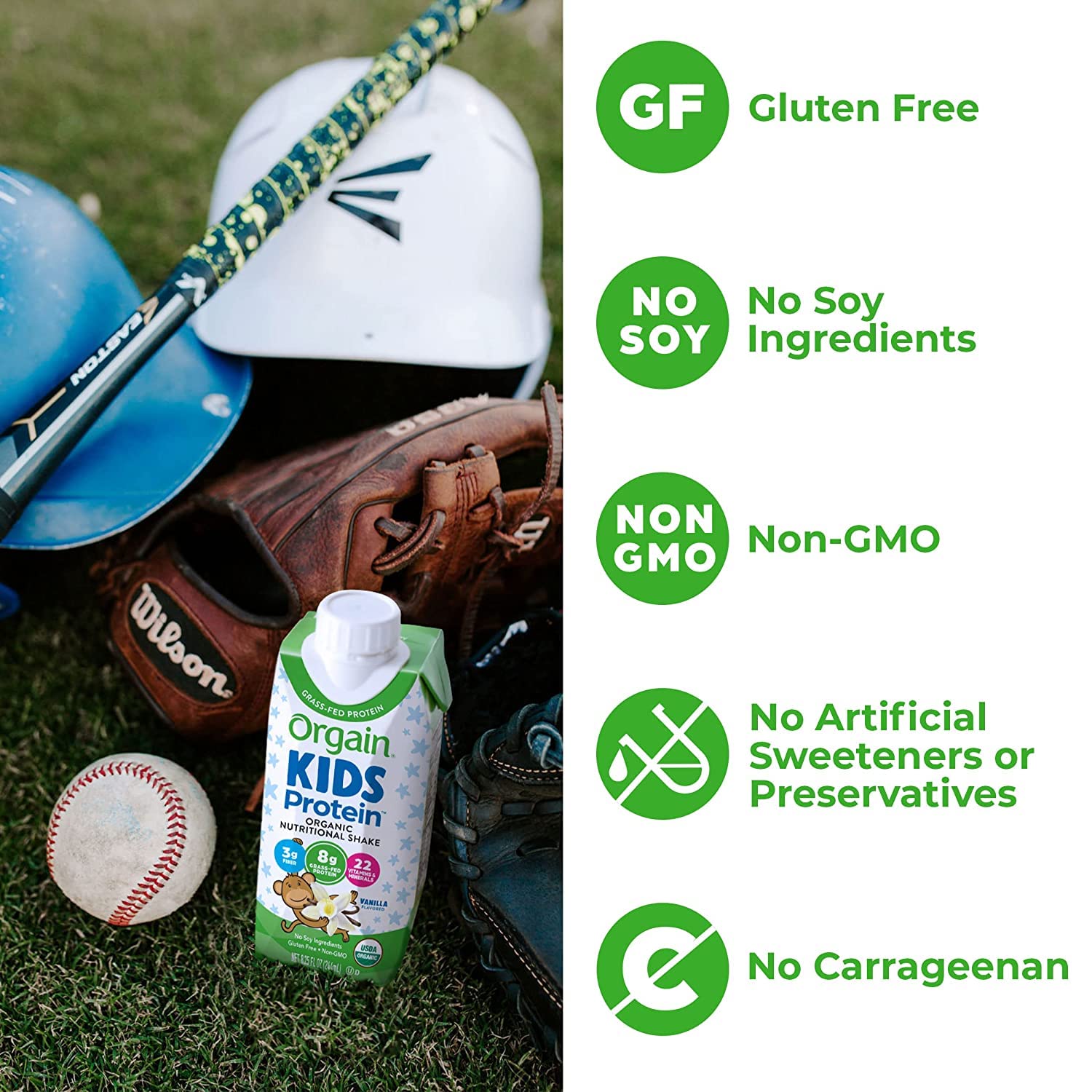 Orgain Organic Kids Nutritional Protein Shake, Chocolate - Kids Snacks with 8g Dairy Protein, 22 Vitamins & Minerals, Fruits & Vegetables, Gluten Free, Soy Free, Non-GMO, 8.25 Fl Oz (Pack of 12) - Image 5